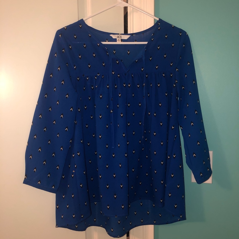 Jack by BB Dakota Royal Blue Blouse
